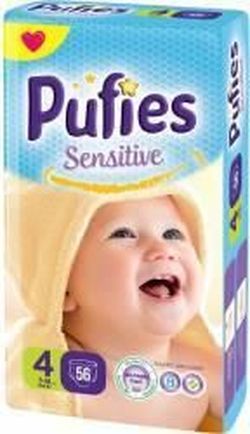 Pufies подгузники Sensitive 4, 7-14 кг, 56 шт.