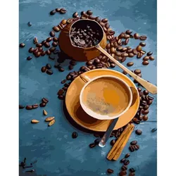 купить Картина по номерам Strateg R16 /29 (GS1331)(55482) Cafeaua de dimineata, 40x50 cm в Кишинёве 
