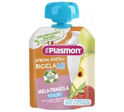 Plasmon Пюре Яблоко-Клубника-Йогурт (6+ мес) 85 г