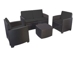 Set mobilier Etna 4unitati: masa, 2 fotolii, canapea / cu perne