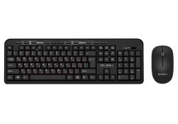 Wireless Keyboard & Mouse SVEN KB-C3200W, Multimedia, Splash proof, 1xAA/1xAA, Black