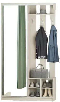 cumpără Mobilă pentru antreu MebelStar LINDA 120x40x220 (cu oglinda) Grey (MBS-4382) în Chișinău 