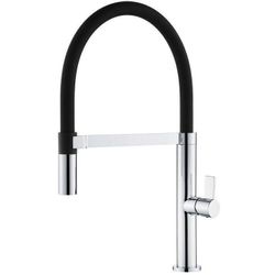 cumpără Bateria bucătărie Helika-AquaSanita 7043-001 MAGNUS Chrome+black silicone hose în Chișinău 