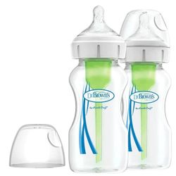 купить Поильник Dr. Brown's 072239318195 Set 2 biberoane cu gat larg Options+, 270ml в Кишинёве 