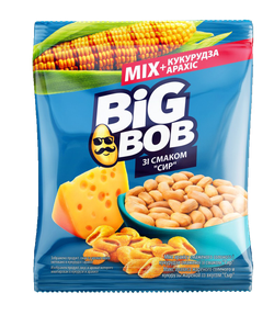 Микс арахис и жареная кукуруза Big Bob со вкусом сыра (60г)
