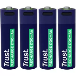 купить Аккумулятор Trust TR25631 USB-C Rechargeable Battery AA 1700 mAh, 4 Pack в Кишинёве 