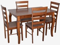купить Комплект стол и стулья Evelin di Costacurta стол HV-29V Burnish Oak + 4 стула GLORIA Burnish/Ekea12 Dark Brown в Кишинёве 