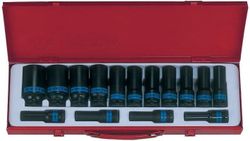 cumpără Set de tubulare, bite, duze King Tony 4415MP набор 1/2" ударных головок, глубоких 6 гран. 10-32мм, 15 пр. în Chișinău 