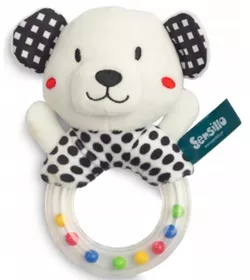 купить Погремушка Sensillo Z-0301 Погремушка плюш 49 B/W Bear в Кишинёве 