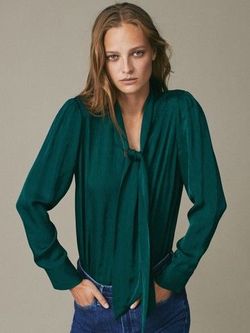 Блуза Massimo Dutti Зеленый 5139/586/500