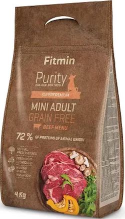 купить Корм для питомцев Fitmin Dog Purity GF Adult Mini Beef 4kg в Кишинёве 
