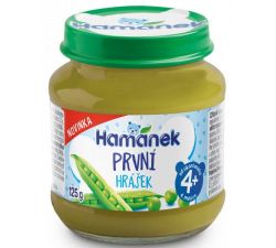 Пюре Hamanek зеленый горошек с 6 месяцев, 125г