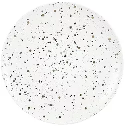 купить Тарелка Promstore 51357 de servire 26.5cm Metallic Speckle Bulina, alba в Кишинёве 