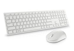 Wireless Keyboard & Mouse Del KM5221W, Multimedia keys, 2.4Ghz, Russian, White