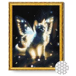 купить Картина по номерам Art Gallery GA84481 Mozaic cu diamante 40x50cm Motanas cu aripi в Кишинёве 