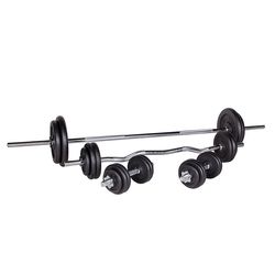Plate-Loaded Dumbbell Set inSPORTline Castblack 160 + 120 + 40/30 mm 125 kg 455-125KG-SET