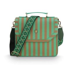купить Сумка плечевая Pip Studio 51.273.429 Frances Cross Body Bag Medium Stripe Green 25x9x21.5cm Green в Кишинёве 