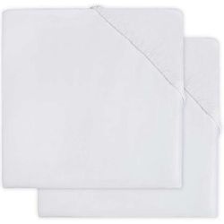 cumpără Lenjerie de pat pentru copii Jollein 2512-507-00001 Cearsaf cu elastic Molton White, 120x60cm, 2buc în Chișinău 