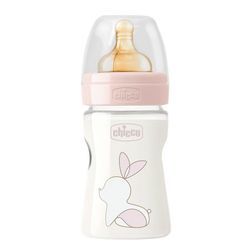 Biberon cu tetina din latex Chicco Original Touch Girl (0+ luni) 150 ml