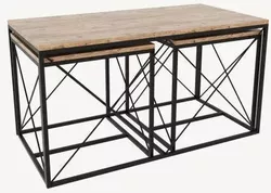купить Журнальный столик Trendy Defne, атлантическая сосна, комплект в Кишинёве 