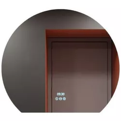 cumpără Oglindă baie Bayro Aura полукруглое 800x700 LED 3C touch c подогревом, часами и термометром (126635) în Chișinău 