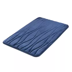 cumpără Covoraș de baie Bisk 07083, SILK, albastru 50x80 în Chișinău 