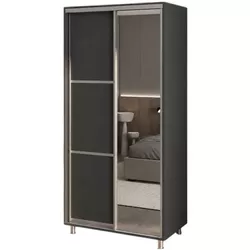 cumpără Dulap my-STYLE C10H1T01AM02-U23, 100x210, антрацит în Chișinău 