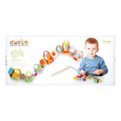 Cubika Jucărie Set de figurine din lemn Peştişori