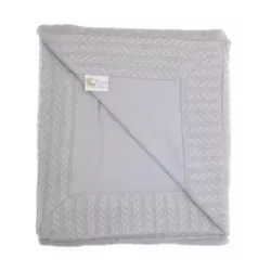 cumpără Lenjerie de pat pentru copii PernaMea Paturica tricotata 100x100cm Gri (PM.101352/1) în Chișinău 