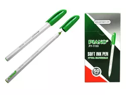 Ручка шариковая PT-1159 soft ink,1mm зеленая