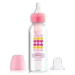 cumpără Cană cu pai Dr. Brown's 072239309582 Biberon de tranzitie cu gat ingust Options+ Roz, 250ml în Chișinău 
