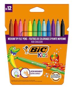 cumpără Set de creație BIC 56885 Markere colorate ultralavabile Kid Couleur, 12buc în Chișinău 