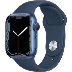 купить Смарт часы Apple Watch Series 7 GPS 41mm Blue Aluminium Case with Abyss Blue Sport Band MKN13 в Кишинёве 