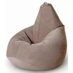 cumpără Fotoliu BeanBag BeanBag BM6060, Кресло Груша из велюра Standart, с двойным чехлом, XXL, Бежевый în Chișinău 
