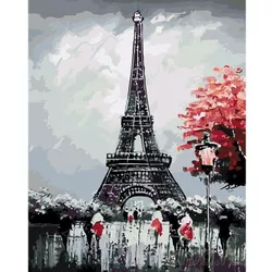 купить Картина по номерам Richi (06926) Mozaic cu diamante Paris in alb-negru 40x50 в Кишинёве 