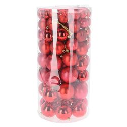 cumpără Decor de Crăciun și Anul Nou Promstore 36860 Set globuri 100buc, rosii, plastic în Chișinău 