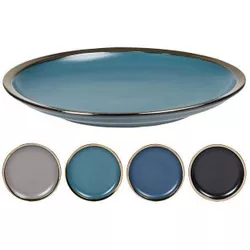 cumpără Farfurie Promstore 45814 Тарелка сервировочная 27cm Metallic Rim Blu în Chișinău 