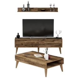 купить Стенка Trendy Valensiya-140, орех (комплект мебели для гостиной) (GTR001248) в Кишинёве 