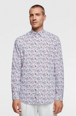 Рубашка ZARA Белый с цветами zara 8211/331/060