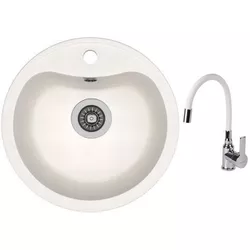 купить Мойка кухонная со смесителем Dr.Gans Dora + SanDonna F9995 alb в Кишинёве 