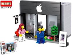 Конструктор Hsanhe mini Street Apple store 193дет 26X18X5cm