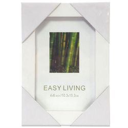 купить Фото-рамка Promstore 44344 деревянная 10x15сm, прямой борт, цвет белый в Кишинёве 