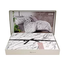 cumpără Textile de casă Promstore 53379.4 Lenjerie de pat Euro 2 NH Delux Satin Marble în Chișinău 