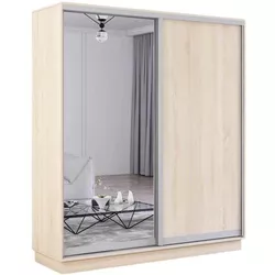 купить Шкаф Mobildor-Lux Раздвижные двери Fox из зеркала и ДСП (180x60x220 см) Sonoma в Кишинёве 