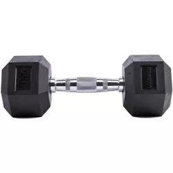 cumpără Ganteră LivePro 49882 Gantera Hex Rubber Dumbbell 2x25kg, LP8005/25/BK în Chișinău 