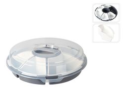 Set salatiere 6buc pe suportcu capac D33cm, H9cm