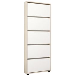 купить Полка для обуви Mobildor-Lux Leo Slim 100x16x203H cm Sonoma/White в Кишинёве 
