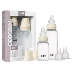 купить Поильник BIBS 50181216 Set Grow&Flow Ivory (2 biberoane cu tetine din silicon, flux incet, mediu si rapid) в Кишинёве 