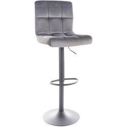 купить Барный стул Signal C105 Velvet Gray/Black в Кишинёве 