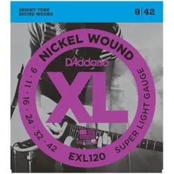 купить Струна для музыкального инструмента D’Addario EXL120 corzi chitara electrica в Кишинёве 